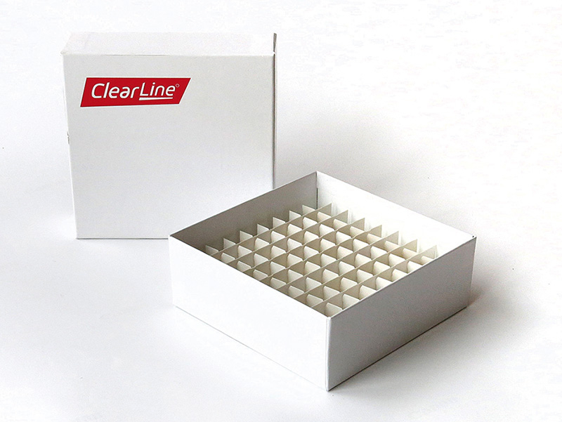Cryoboîtes blanches en carton ClearLine®