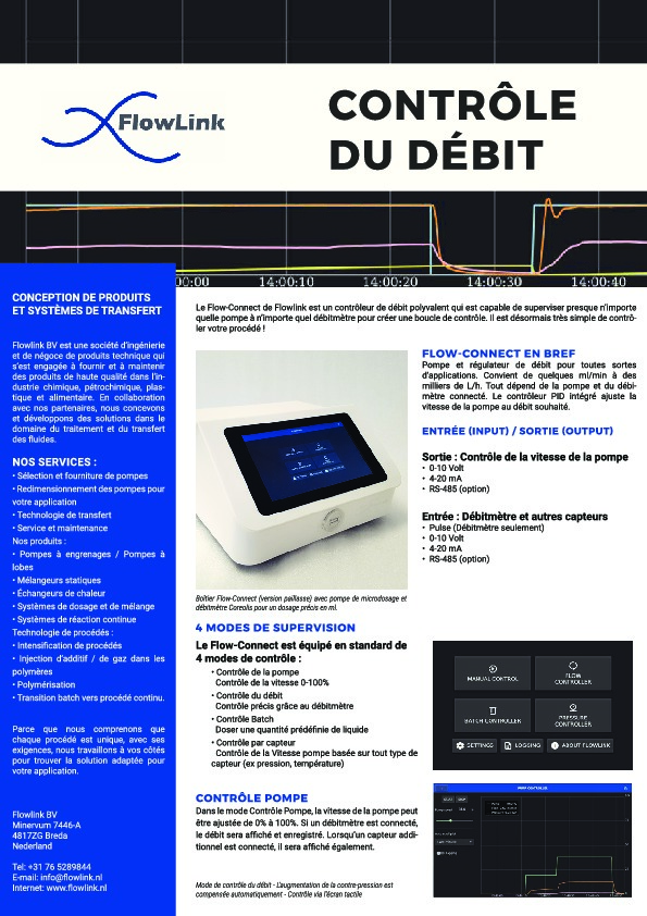 Image du document pdf : FLOW-CONNECT FLOWLINK FR Image du document pdf : FLOW-CONNECT FLOWLINK FR
