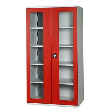 Armoire haute porte transparente